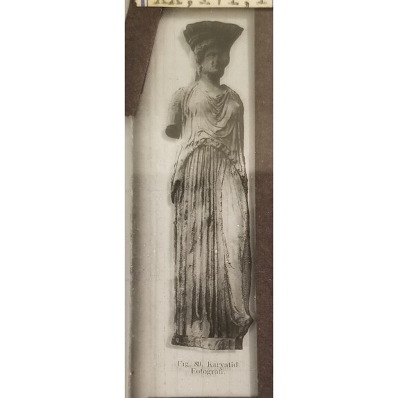 Four Antique Glass Magic Lantern Slides Classical Greek & Medieval Themes - Picture 6 of 10